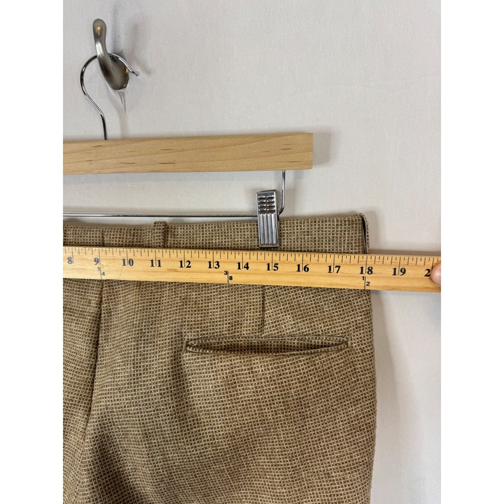 Vintage Simpsons The Store For Men Brown Micro Check Wool Blend Trousers 36x30 - Picture 5 of 9